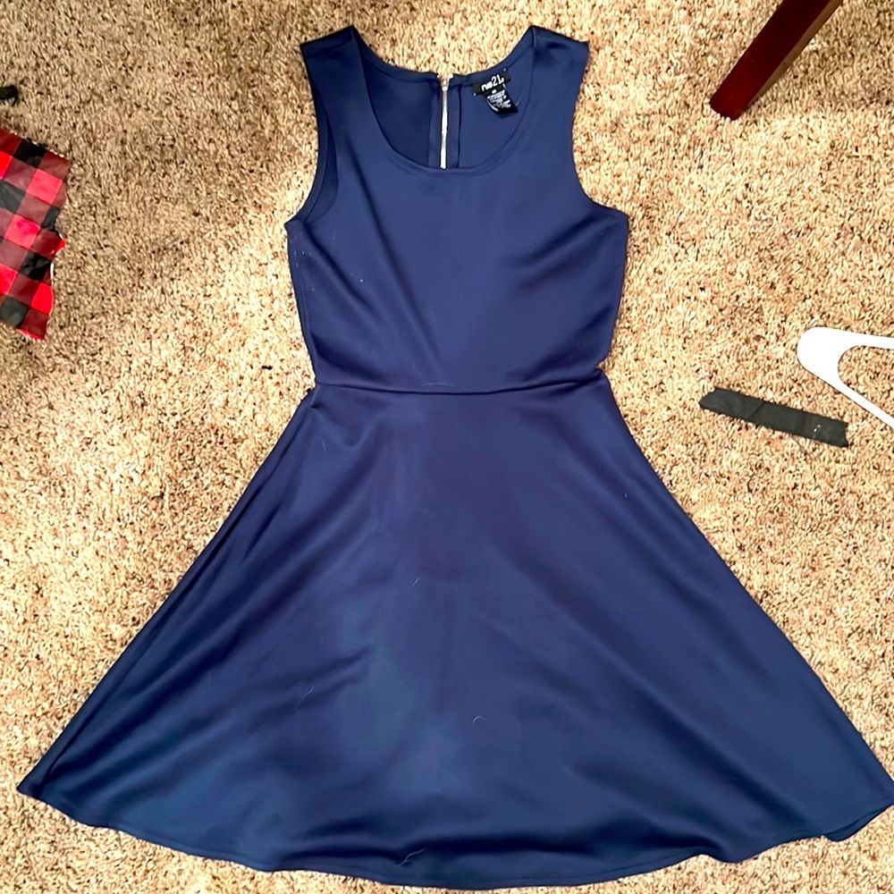 Rue21, short fit flare dress, deep blue